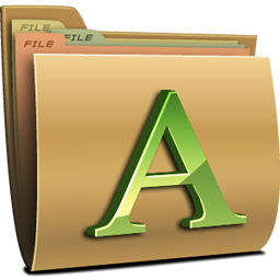 Folder My Fonts Icon 256x256 png